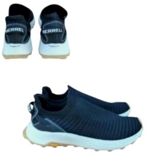 Merrell Embark Moc Slip On Athletic Tennis Shoe Sneaker Black White Women 9.5